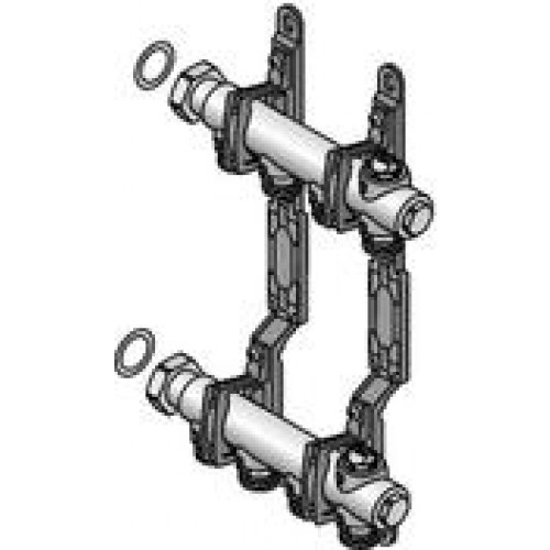 Uponor Verdeler H Messing Vernikkeld 5 Groeps 1012880