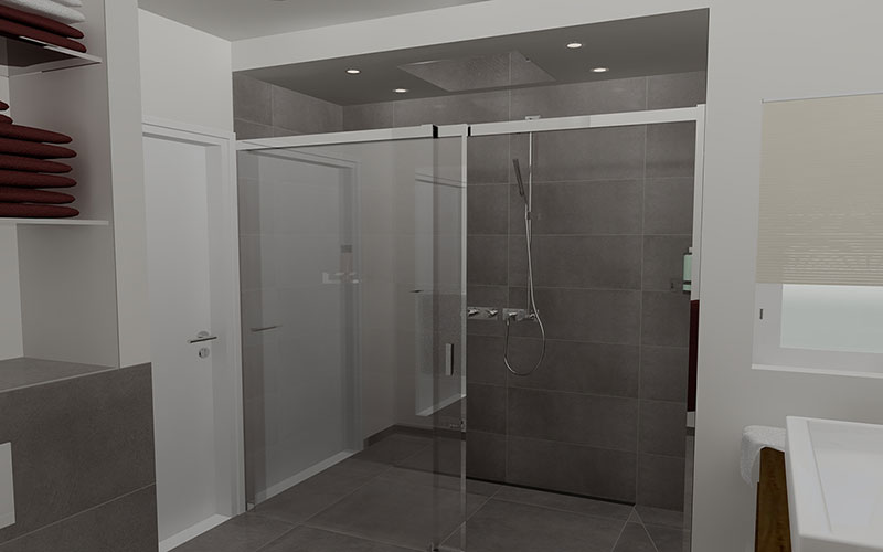 Badkamer Rucphen, badkamer met ruime inloopdouche Badkamer Rucphen, badkamer met ruime inloopdouche # Wasbak Douche_001712