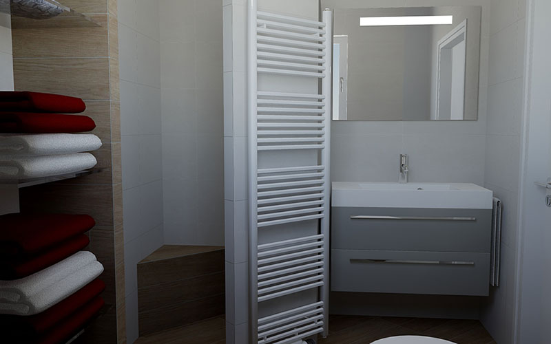 Badkamer Willemstad, kleine badkamer met inloopdouche Badkamer Willemstad, kleine badkamer met inloopdouche