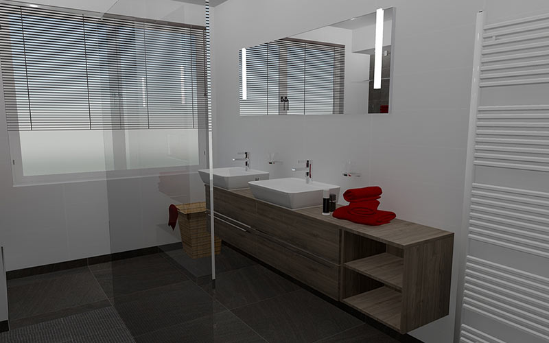 Badkamer Zevenbergen, design badkamer met grote inloopdouche Showroom Badkamer Meubels ~ Badkamer Zevenbergen, design badkamer met grote inloopdouche