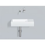 Alape WT.XS500.L fontein met bevestiging en plug 50x26.8cm z. overloop z. kraangat kom links wit 4291000000
