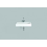 Alape rechth.wastafel 800x500mm wit met kraangat z.overloop