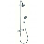 Axor Citterio M Showerpipe met douchekraan thermostatisch met omstel HOH=15cm met Citterio 3 jet hoofddouche met Raindance S 120 A chroom 34640000