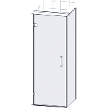 Bruynzeel Module douchecabine draaideur-zijwand 90x90 L+R 280714K