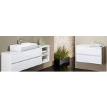 Burgbad Bel hoge kast met 1 deur en 1 waskorf 160x40x35cm rechts wit lak F0590HSBL040R