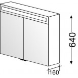 Burgbad Evo 2 spiegelkast met TL verlichting 70x64cm wit mat 5280ATF7008