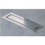 Easy Drain AquaJewels Linea Design zero geborsteld 30cm M2 met zijuitlaat 50mm waterslot 35mm RVS AJL-30-M2-35-Z4ZM