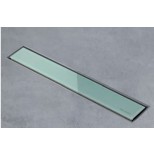 Easy Drain AquaJewels Linea glas glans 40cm M1 met zijuitlaat 40mm waterslot 30mm groen AJL-40-M1-30-GG