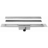 Easy Drain Compact 50 TAF douchegoot enkele plaat 110cm met zero/tegel design rooster RVS EDCOMTAF110050