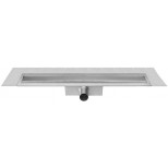 Easy Drain Compact 50 TAF wall douchegoot enkele plaat 100cm met zero/tegel-design rooster RVS EDCOMTAFW100050