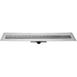 Easy Drain Compact 30 FF douchegoot enkele plaat met zijuitloop 6x100cm RVS EDCOMFF100030