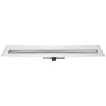 Easy Drain Compact 30 FF zero douchegoot enkele plaat met zijuitloop 6x60cm RVS EDCOMFFZ60030