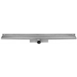 Easy Drain Compact 30 wall zero douchegoot enkele plaat met zijuitloop 6x70cm RVS EDCOMWZ70030