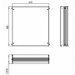 Emco Asis Prestige montageraam voor spiegelkast 61x66cm 989700006