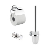 Emco Polo toiletset: closetrolhouder, haakje en closetborstelgarnituur chroom 079800100