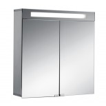 Emco Asis Pure spiegelkast met verlichting met 2 deuren 60cm alu/glas 979705060