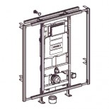 Geberit Gis-easy WC-element H 120 met reservoir UP320 120x90-125cm met frontbediening 442021005