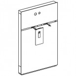 Geberit Monolith wastafel-element H114 t.b.voor inbouw wandkraan 8cm zwart glas/alu 131047SJ1