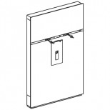 Geberit Monolith wastafel-element H114 t.b.voor wastafelkraan staand zwart glas/alu 131051SJ1
