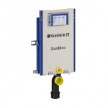 Geberit Sanbloc WC-element H112 met vloersteunen voor balena douche/WC 112cm met reservoir UP320 frontbediening 440305005