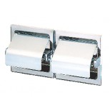 Geesa Standard/Hotel closetrolhouder chroom inbouw dubbel met klep