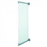 Geesa Public Area urinoirschot gehard glas en 2 schothouders 92x44cm chroom/wit 5671