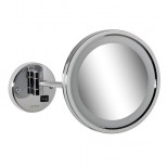 Geesa Mirror scheerspiegel met verlichting 1-armig Ø 21.5cm 3x vergrotend chroom 1088