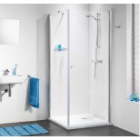 Get Wet C105 swingdeur met zijwand 100x100x195 chroom helder glas CH18100D310100