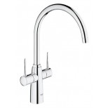 Grohe Ambi 1-gats keukenkraan met hoge uitloop chroom 30189000