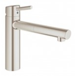 Grohe Concetto 1-gats keukenkraan met medium uittrekbare uitloop RVS 31129DC1