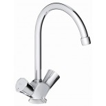 Grohe Costa-L 1-gats keukenkraan met hoge uitloop met kettingoog chroom 31812001