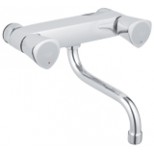 Grohe Costa-S wandkraan met onderuitloop zonder koppelingen HOH=15cm chroom 31195001