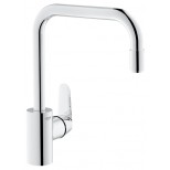 Grohe Eurodisc Cosmopolitan 1-gats keukenkraan met hoge uittrekbare uitloop chroom 31122002