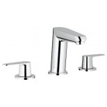 Grohe Eurodisc Cosmopolitan 3-gats wastafelkraan met waste chroom 20214002