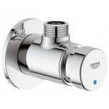 Grohe Euroeco Cosmopolitan T douchekraan zelfsluitend 1/2" blauw/rood chroom 36267000