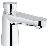 Grohe Euroeco Cosmopolitan T 1-gats wastafelkraan zelfsluitend 1/2" blauw/rood chroom 36265000