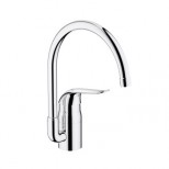 Grohe Euroeco Special 1-gats keukenkraan met hoge draaibare uitloop chroom 32786000