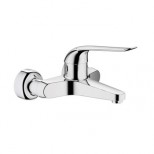 Grohe Euroeco Special wandkraan met koppelingen met hendel 17cm HOH=15cm vaste uitloop 20,3cm chroom 32778000