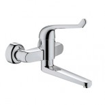 Grohe Euroeco Special veiligheids wandkraan met draaibare uitloop HOH=15cm chroom 32793000