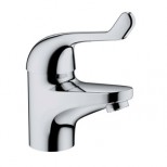 Grohe Euroeco Special 1-gats veiligheids wastafelkraan laag met hendel 12cm gladde body zonder waste chroom 32789000