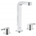 Grohe Lineare 3-gats wastavelkraan met hoge uitloop 22.8cm chroom 20305000