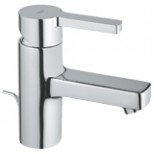 Grohe Lineare 1-gats wastafelkraan 35mm met waste met instelbare doorstroombegrenzer chroom 32115000