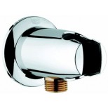 Grohe Movario wandaansluitbocht met houder 1/2" chroom 28406000