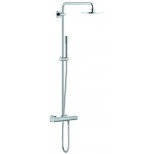 Grohe Rainshower doucheset thermostaatkraan 3000c met modern hoofddouche metsena handouche chroom 27032001