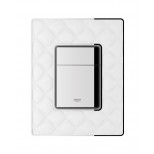 Grohe Skate Cosmopolitan bedieningsplaat gestikt leer wit 38913XR0