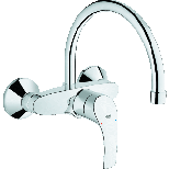 Grohe Eurosmart keukenkraan wandmontage met hoge uitloop chroom 32482002