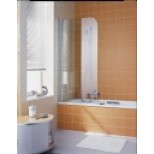 Kermi Atea badklapwand 75x150cm rechts met KermiClean wit/helder ATDFR075152PK