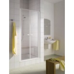 Kermi Ibiza 2-delige draaideur 100x185cm matzilver-helder glas I2PTD100181AK