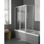 Kermi Vario-2000 badklapwand 3-delig 140x140cm matzilver/parel V2FW30501412K