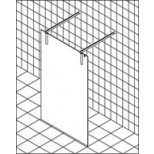 Kermi Walk-in XS douchewand Free 120x200cm met muursteunen met KermiClean glanszilver/helder XSFW112020VAK